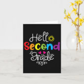 Carte Hello Second Grade Fun 2nd Grade Byck To School Gi (Fleur jaune)