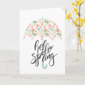 Carte Hello Spring (Fleur jaune)