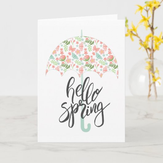 Carte Hello Spring (Fleur jaune)