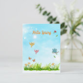 Carte Hello Spring & Blue Sky (Debout devant)