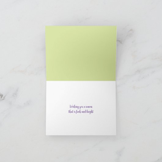 Carte "Hello Spring" et Crocuses Plied Greeting Card (Intérieur)