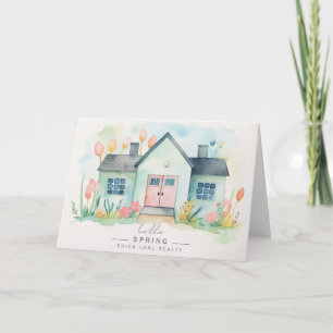 Carte Hello Spring Pastel House Immobilier
