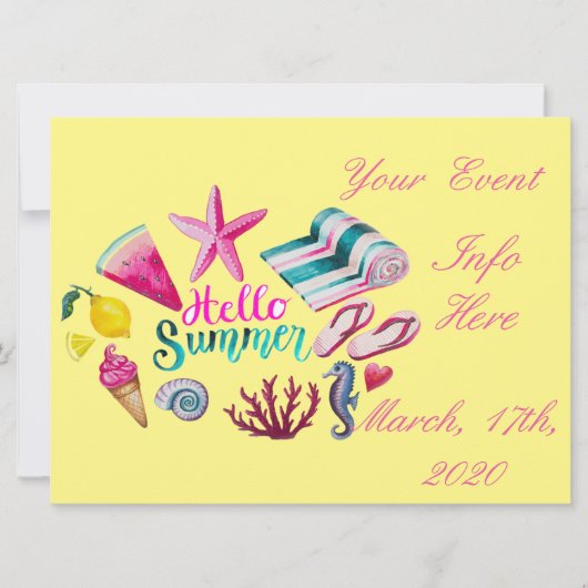 Carte Hello Summer (Devant)