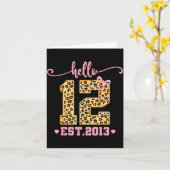 Carte Hello Twelve Est 2013 12th Birthday Coquette Bow L (Fleur jaune)