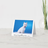 Carte Hello West Highland Terrier Blank Note Card (Dos)