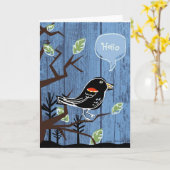 Carte Helloblackbird (Fleur jaune)