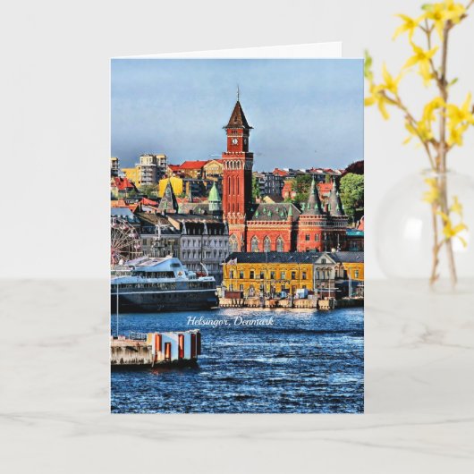 Carte Helsingor, Danemark (Fleur jaune)
