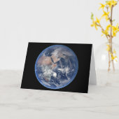 Carte Hémisphère Est Sur La Planète Terre. (Fleur jaune)