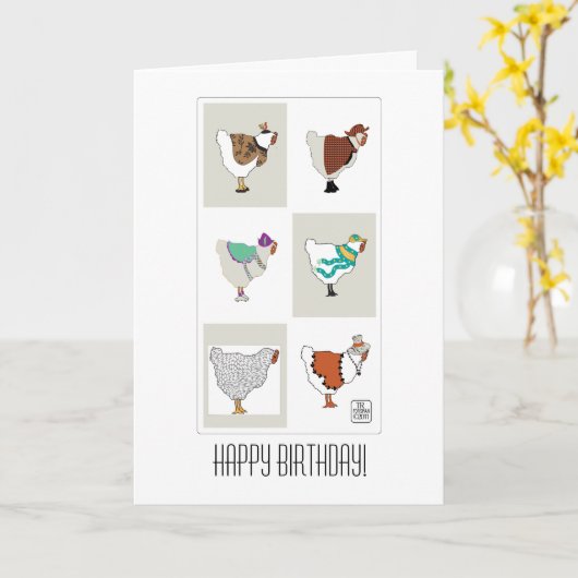Carte Hen (mode) d'anniversaire haute-art (Fleur jaune)
