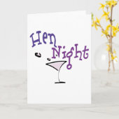 Carte Hen Night (Fleur jaune)