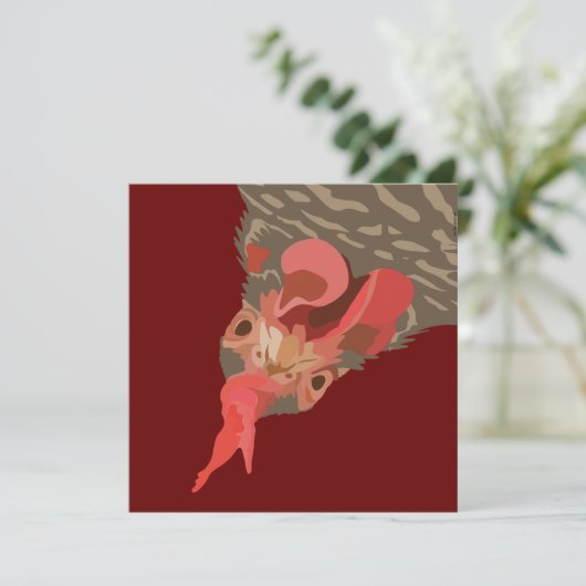 Carte Hen-Rock Barred (Debout devant)