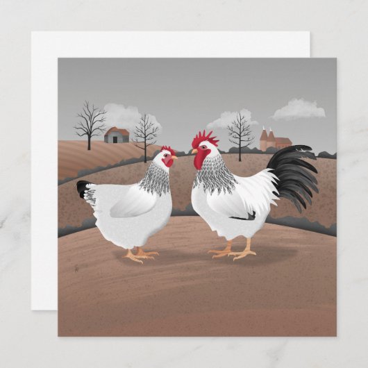 Carte Hen & Rooster Card (Devant / Derrière)