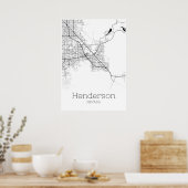 Carte Henderson - Nevada - Poster de la carte de l (Cuisine)