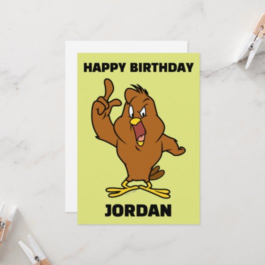 Carte Henery Hawk Yelling (Devant/Arrière en situation)