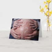 Carte Hennaed Ventre Enceinte (Fleur jaune)