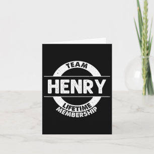 Carte Henry Gift Funny Nom de famille Arbre de famille A