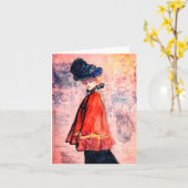 Carte Henry Somm - Élégant À Red Cape (Fleur jaune)