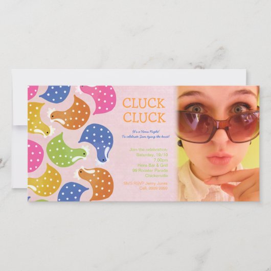 Carte Hens Night Bachelorette Party Événement Photo Invi (Devant)