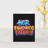 Carte Her Favorite Fatboy Funny Donut Lover Humor  (Fleur jaune)