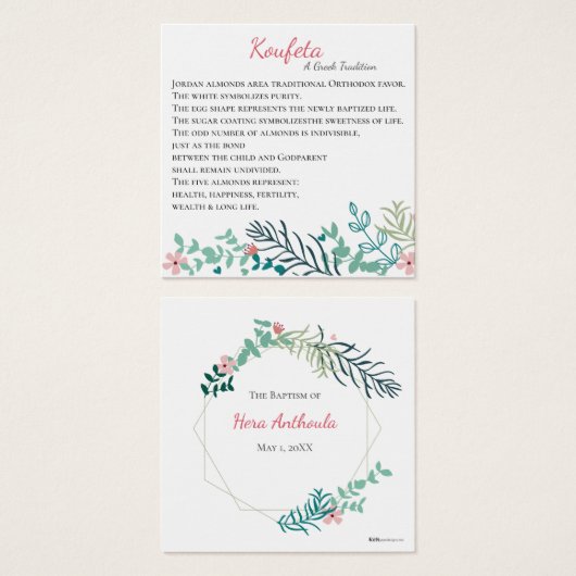 Carte Hera Koufeta (Devant & derrière)