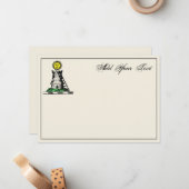 Carte Heraldic Medieval Castle Emblem Crest Note (Devant/Arrière en situation)