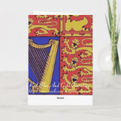 Carte Heraldry Avec Harpe Et Lion (Dos)