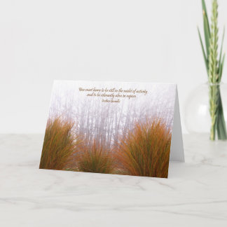 Carte Herbes de jardin un jour brumeux d'hiver