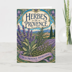 Carte Herbes de Provence Cuisine de campagne française