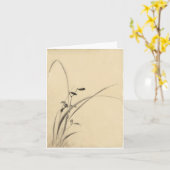 Carte Herbes, Hokusai Art Japonais (Fleur jaune)