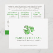 Carte herboristes de persil médicine trois produits info (Devant / Derrière)