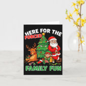 Carte Here For The Forced Family Fun Santa Christmas Tre (Fleur jaune)