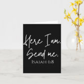 Carte Here I Am Send Me Isaiah 6_8 Bible Verse Christian (Fleur jaune)