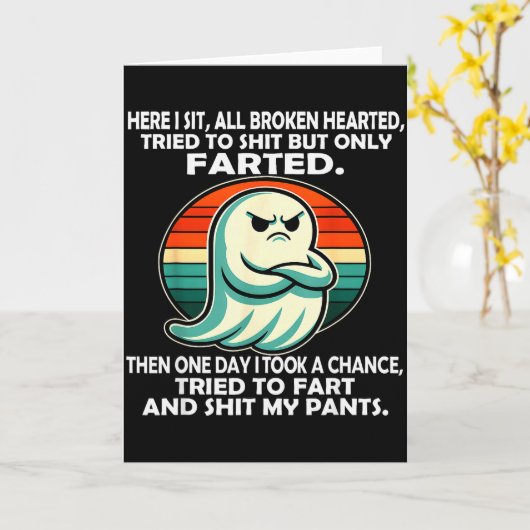 Carte Here I Sit All Broken Hearted Tried To But Only Fa (Fleur jaune)