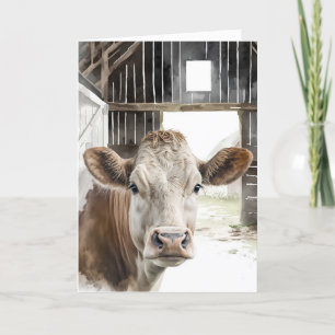 Carte Hereford Cow pour l'anniversaire de soeur