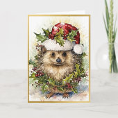 Carte Hérisson ami forestier enchantant (Devant)