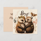 Carte hérisson amoureux (Devant / Derrière)