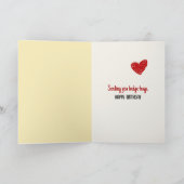 Carte Hérisson Anniversaire Avec Bouquet Fleur (Intérieur)