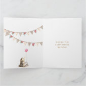 Carte Hérisson avec ballons roses Joyeux anniversaire (Intérieur)