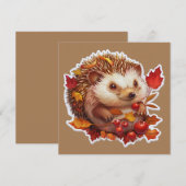 Carte Hérisson d'automne (Devant / Derrière)