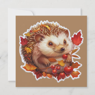Carte Hérisson d'automne