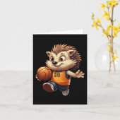 Carte Hérisson de basketball 1 (Fleur jaune)