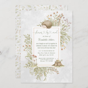 Carte Hérisson de Woodland Baby shower forestier par c