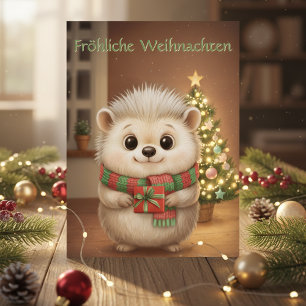 Carte Hérisson moelleux avec magie de cadeau