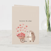 Carte Hérissons avec amour de coeur (Dos)