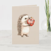 Carte Hérissons avec amour de coeur (Devant)