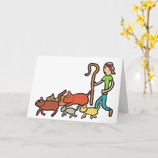 Carte Héritage de chats (Fleur jaune)