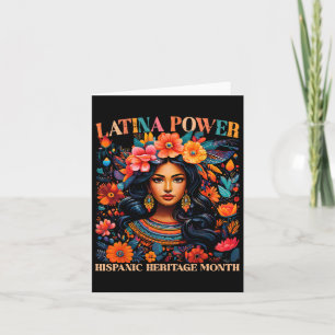 Carte Héritage hispanique S Latina Power Fleurs Femmes F