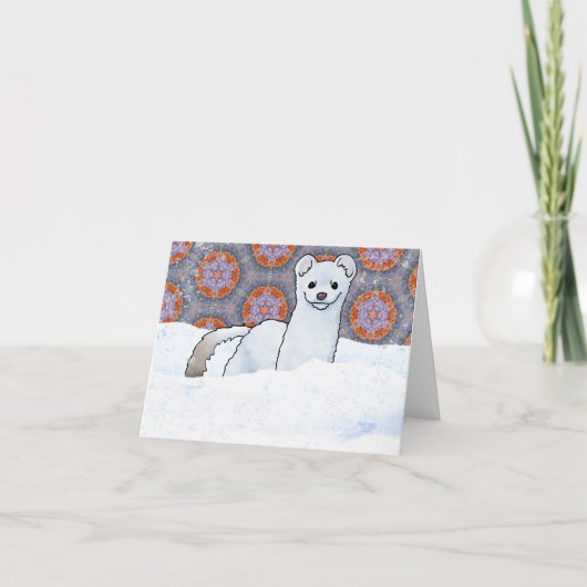 Carte Hermine dans la neige (Devant)