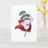 Carte Héroïne infirmière avec seringue (Fleur jaune)