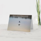 Carte Heron Bird survolant le lac paisible Bible Verse (Devant)